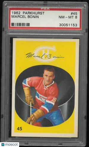 1962 Parkhurst Marcel Bonin PSA 8 