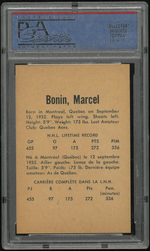 1962 Parkhurst Marcel Bonin PSA 8 
