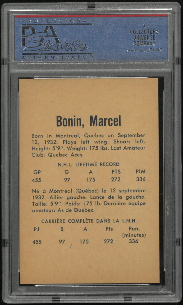 1962 Parkhurst Marcel Bonin PSA 8 