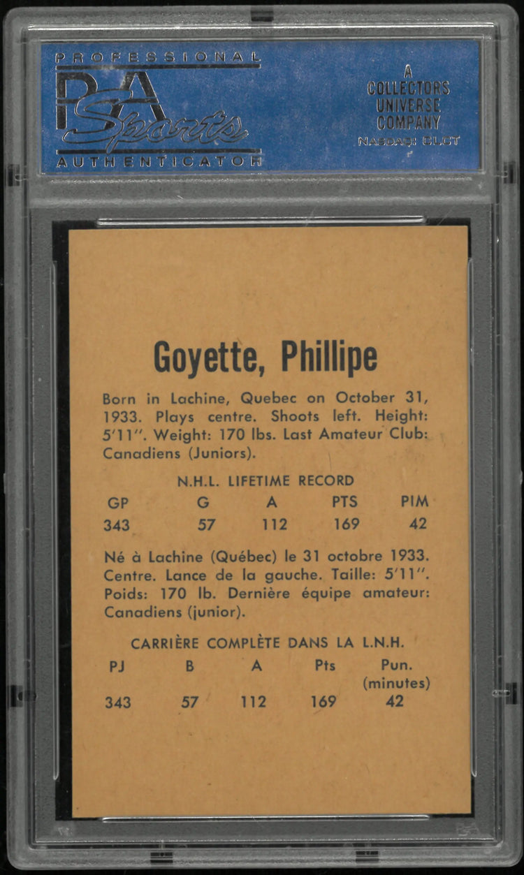1962 Parkhurst Phil Goyette PSA 8 