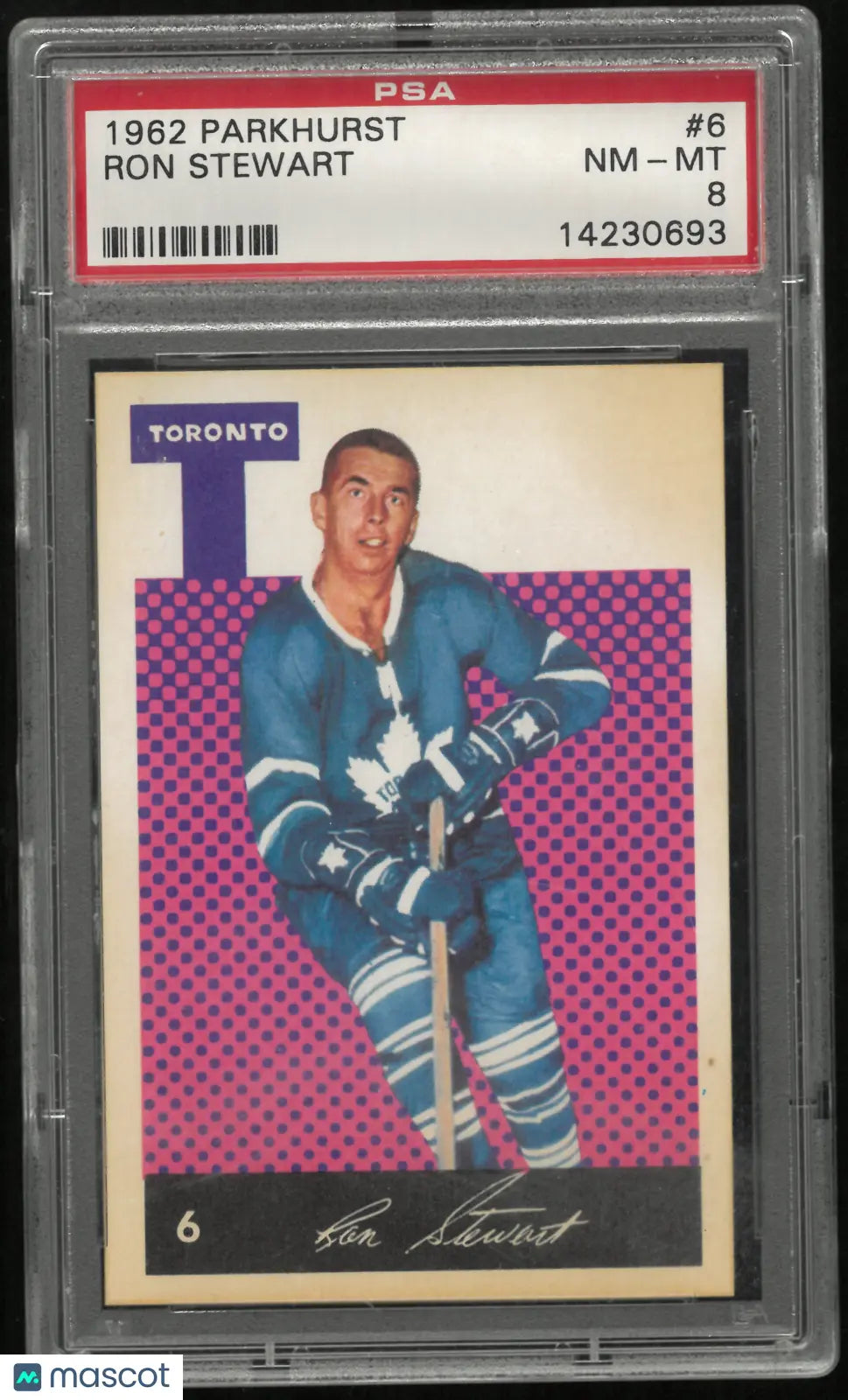 1962 Parkhurst Ron Stewart PSA 8 