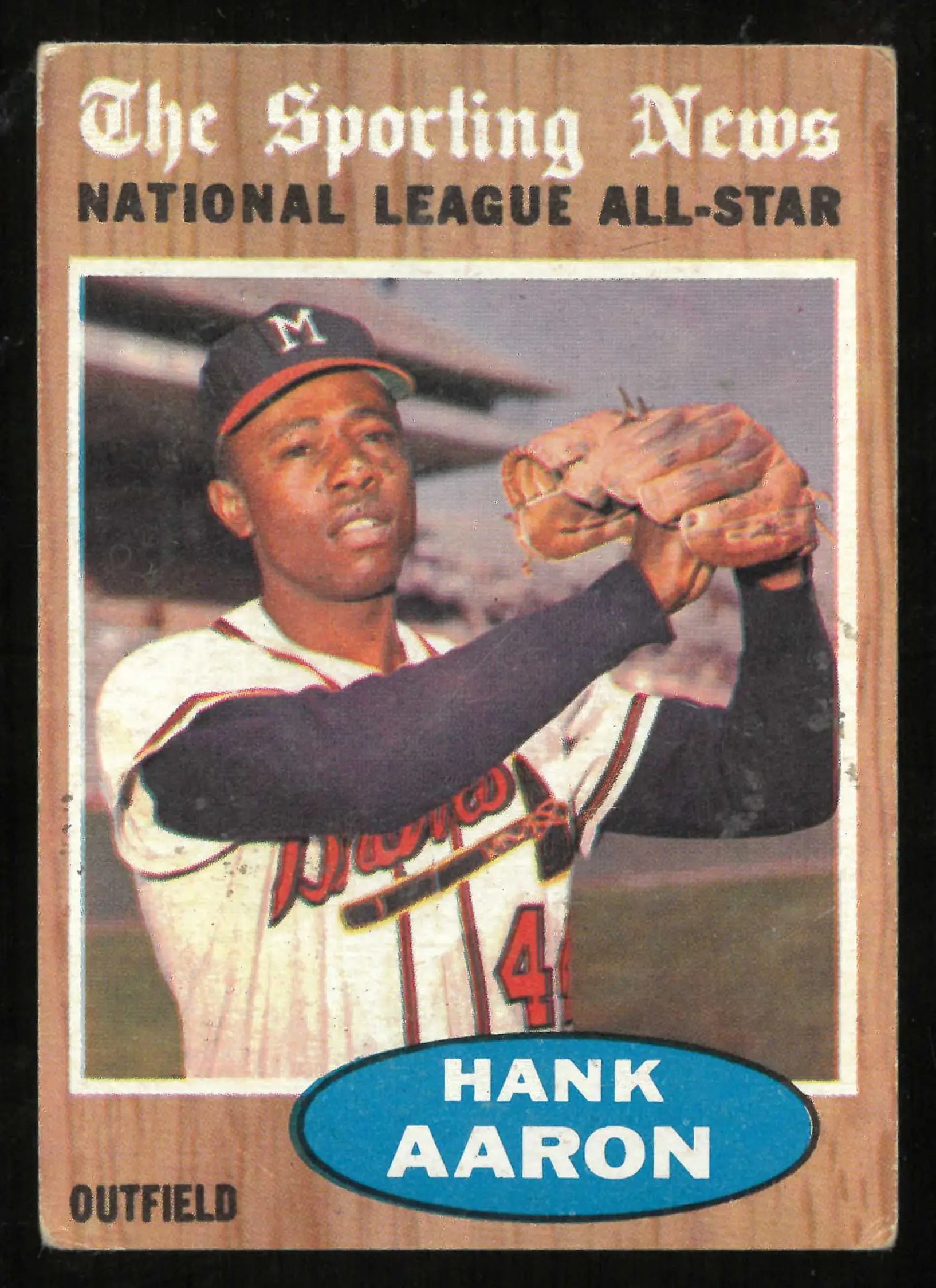 1962 Topps Vintage Baseball The Sporting News All-Star Hank Aaron 