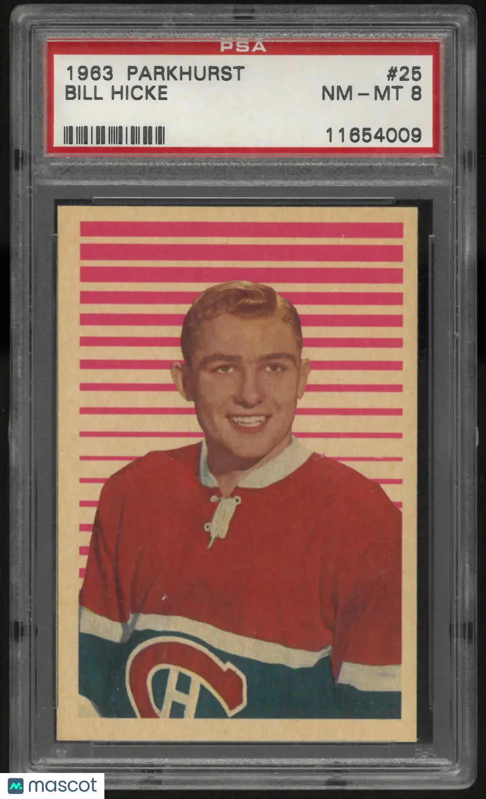 1963 Parkhurst Bill Hicke PSA 8 