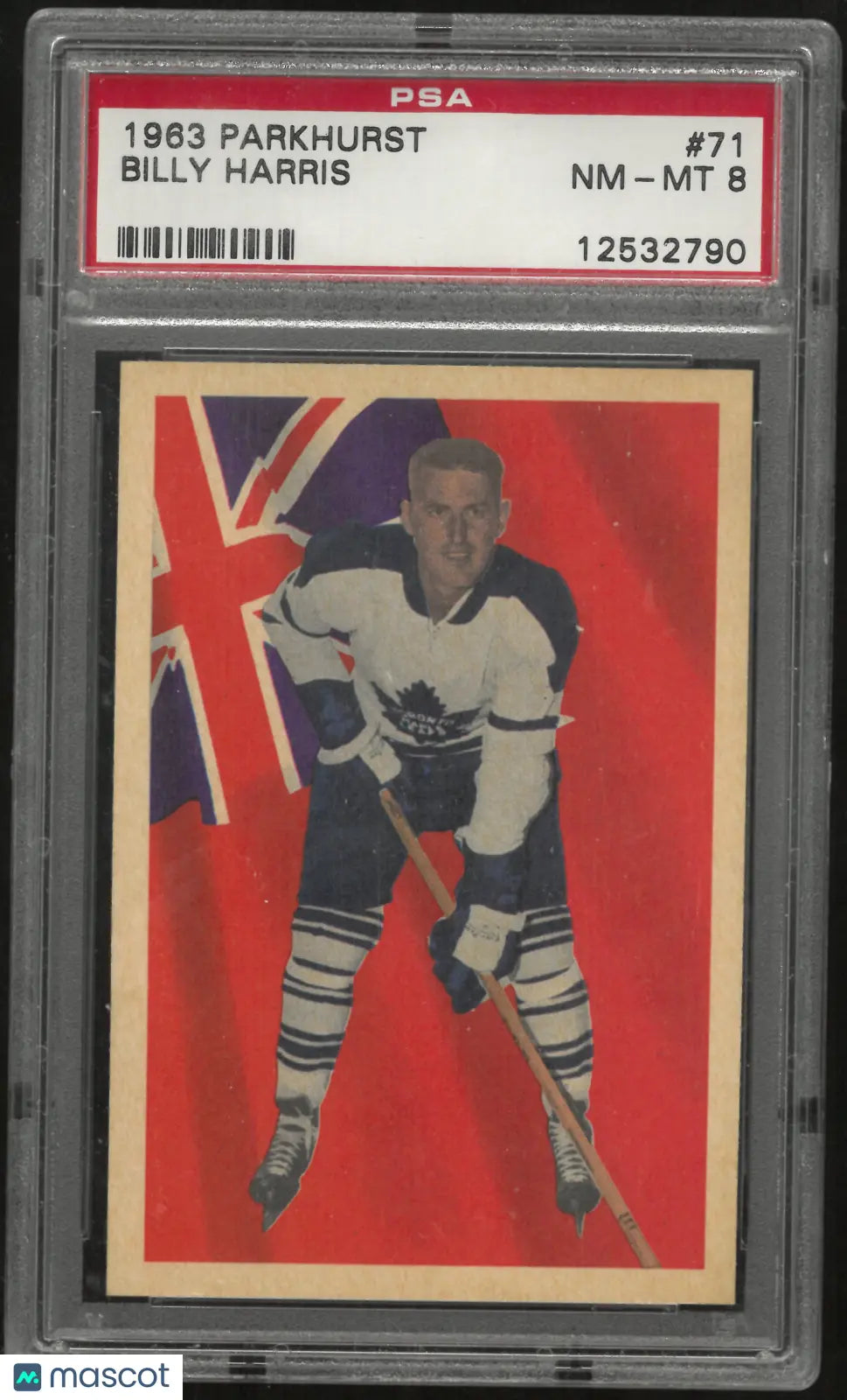 1963 Parkhurst Billy Harris PSA 8 