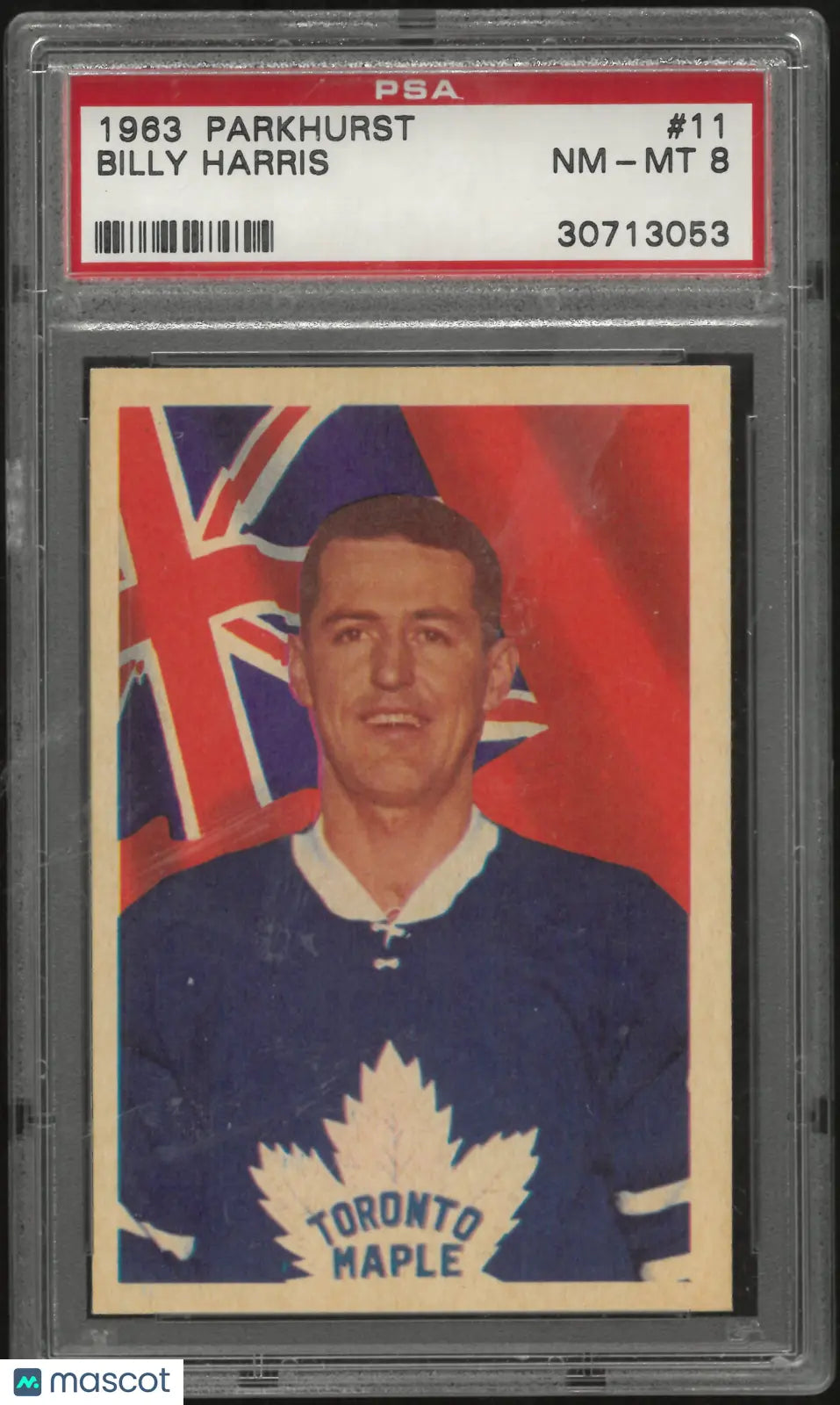 1963 Parkhurst Billy Harris  PSA 8 
