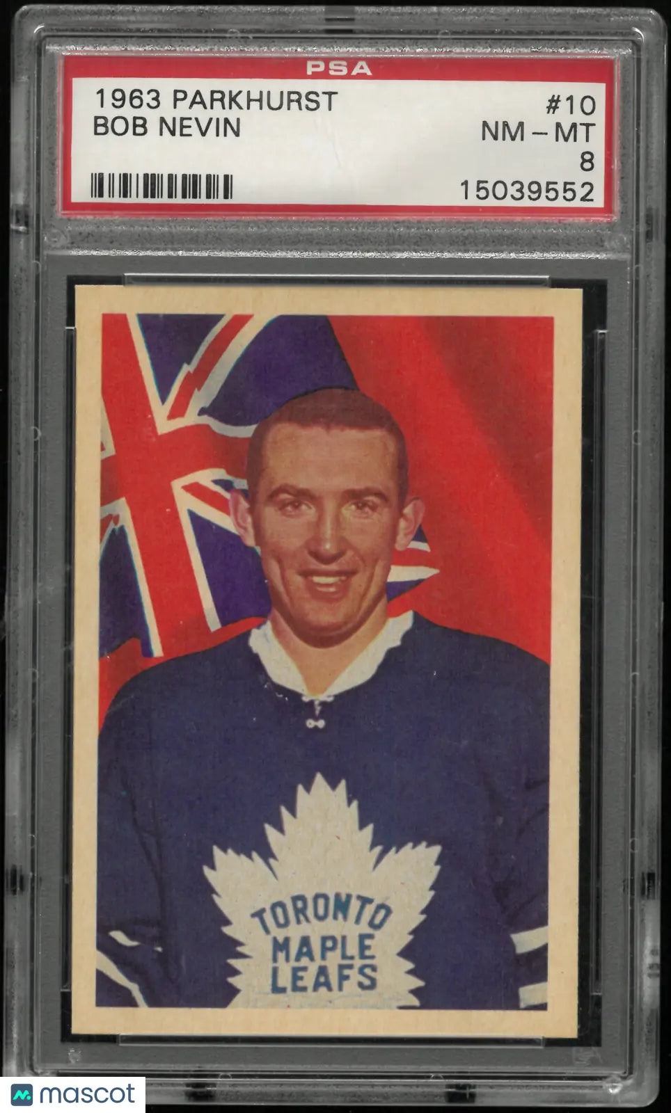 1963 Parkhurst Bob Nevin PSA 8 