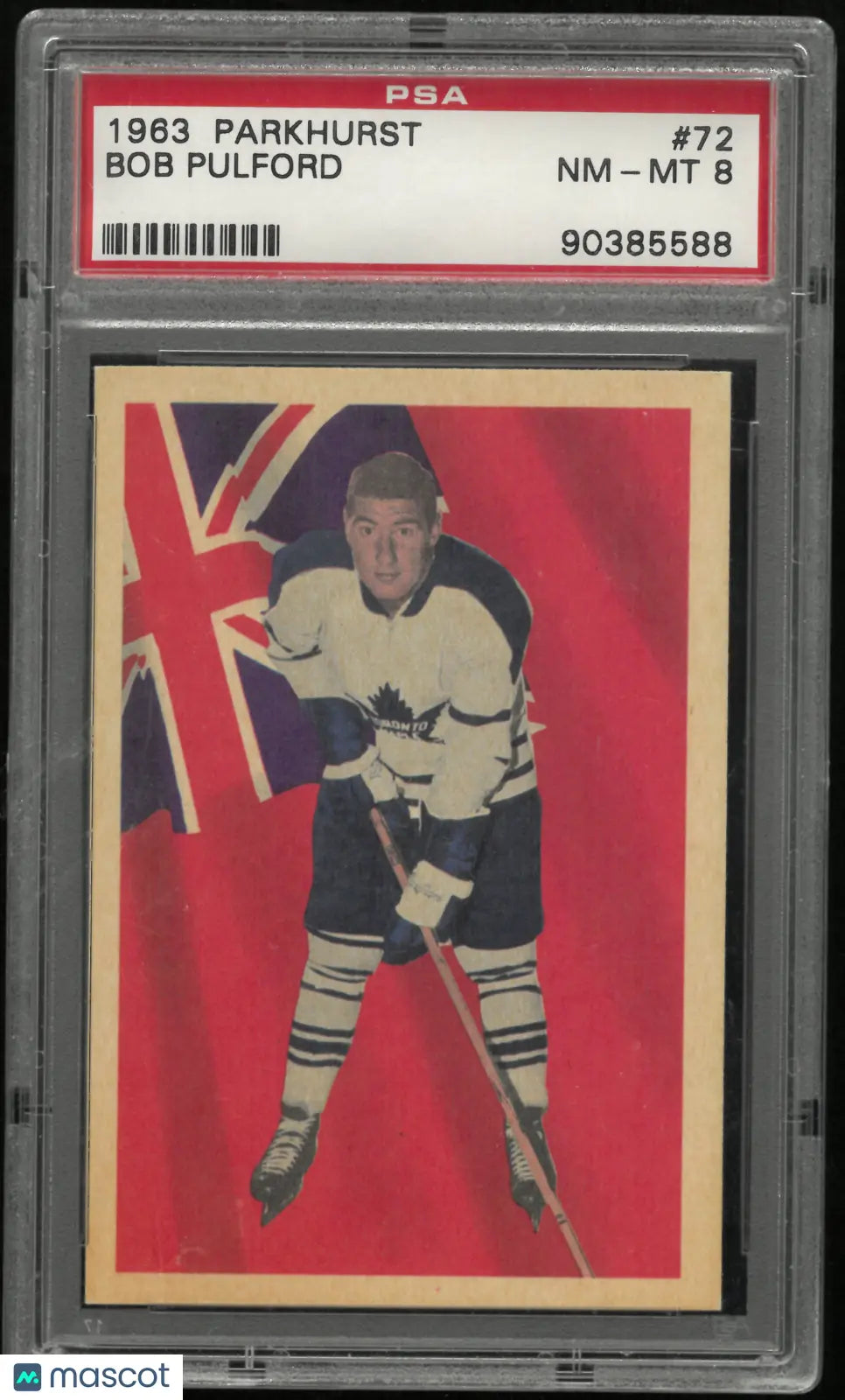 1963 Parkhurst Bob Pulford PSA 8 