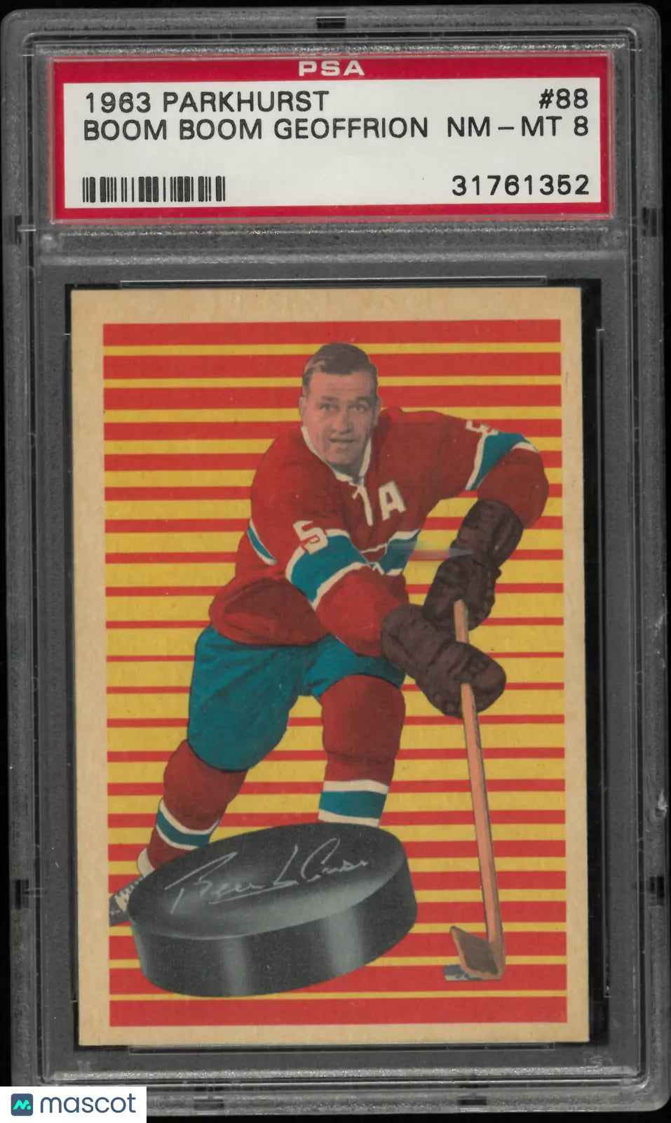 1963 Parkhurst Boom Boom Geoffrion PSA 8 
