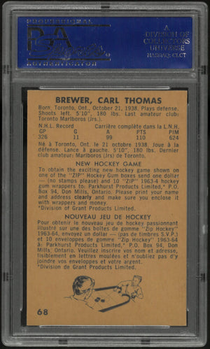 1963 Parkhurst Carl Brewer PSA 8 