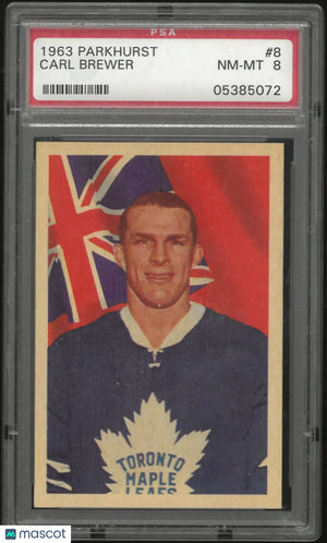 1963 Parkhurst Carl Brewer PSA 8 