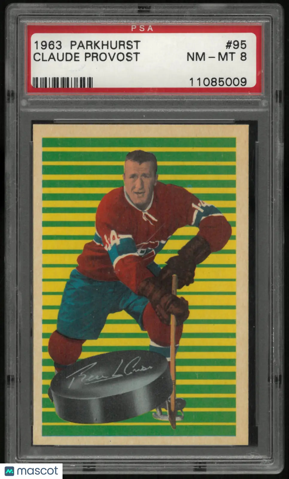 1963 Parkhurst Claude Provost PSA 8 