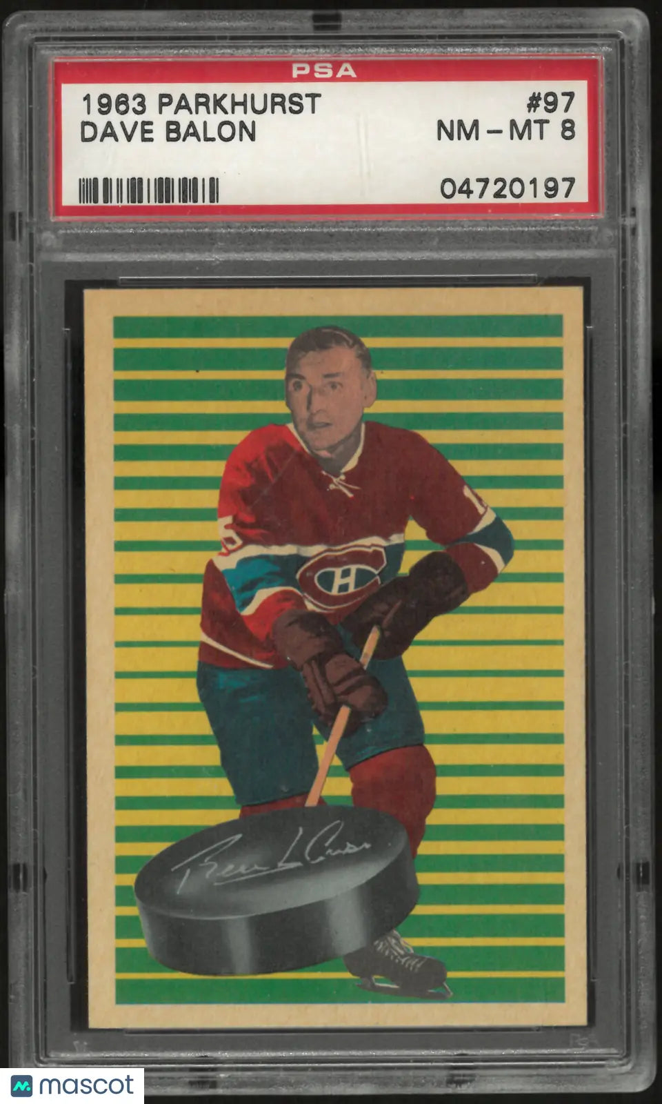 1963 Parkhurst Dave Balon PSA 8 