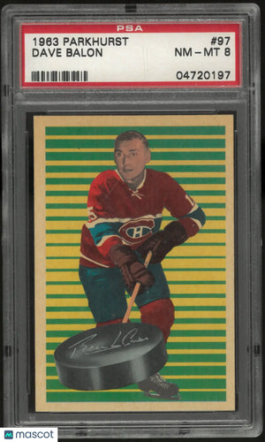 1963 Parkhurst Dave Balon PSA 8 