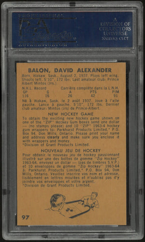 1963 Parkhurst Dave Balon PSA 8 