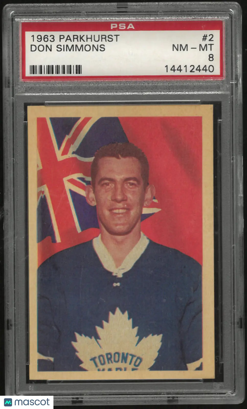 1963 Parkhurst Don Simmons PSA 8 