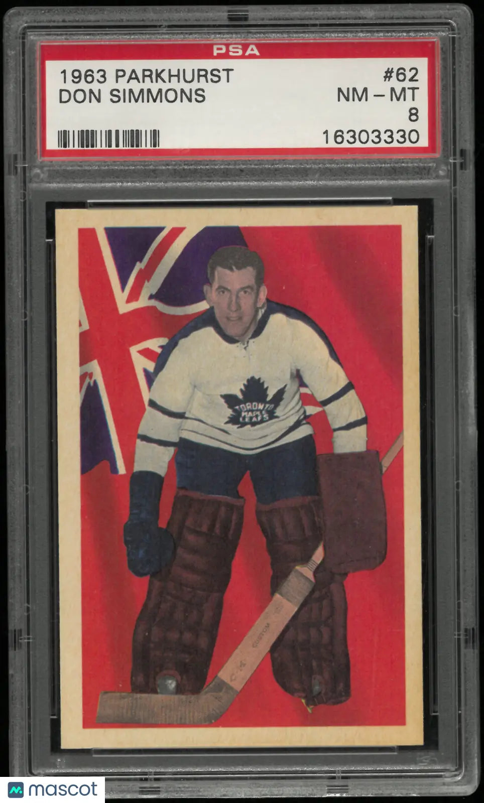 1963 Parkhurst Don Simmons PSA 8 