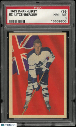 1963 Parkhurst Ed Litzenberger PSA 8 