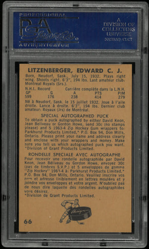 1963 Parkhurst Ed Litzenberger PSA 8 