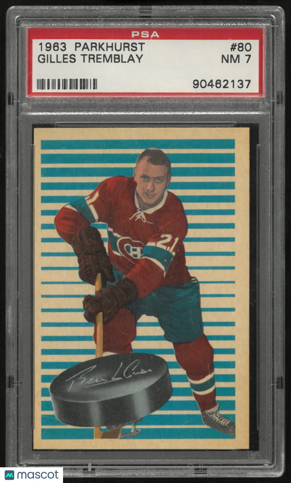 1963 Parkhurst Gilles Tremblay PSA 7 