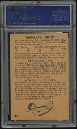 1963 Parkhurst Gilles Tremblay PSA 7 