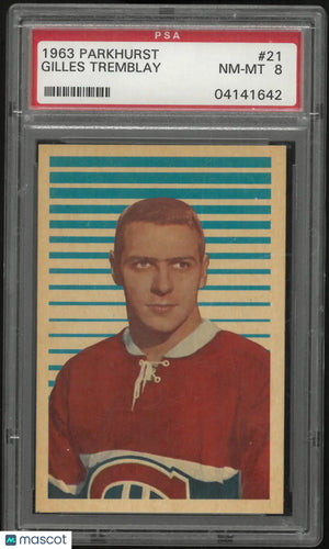1963 Parkhurst Gilles Tremblay PSA 8 