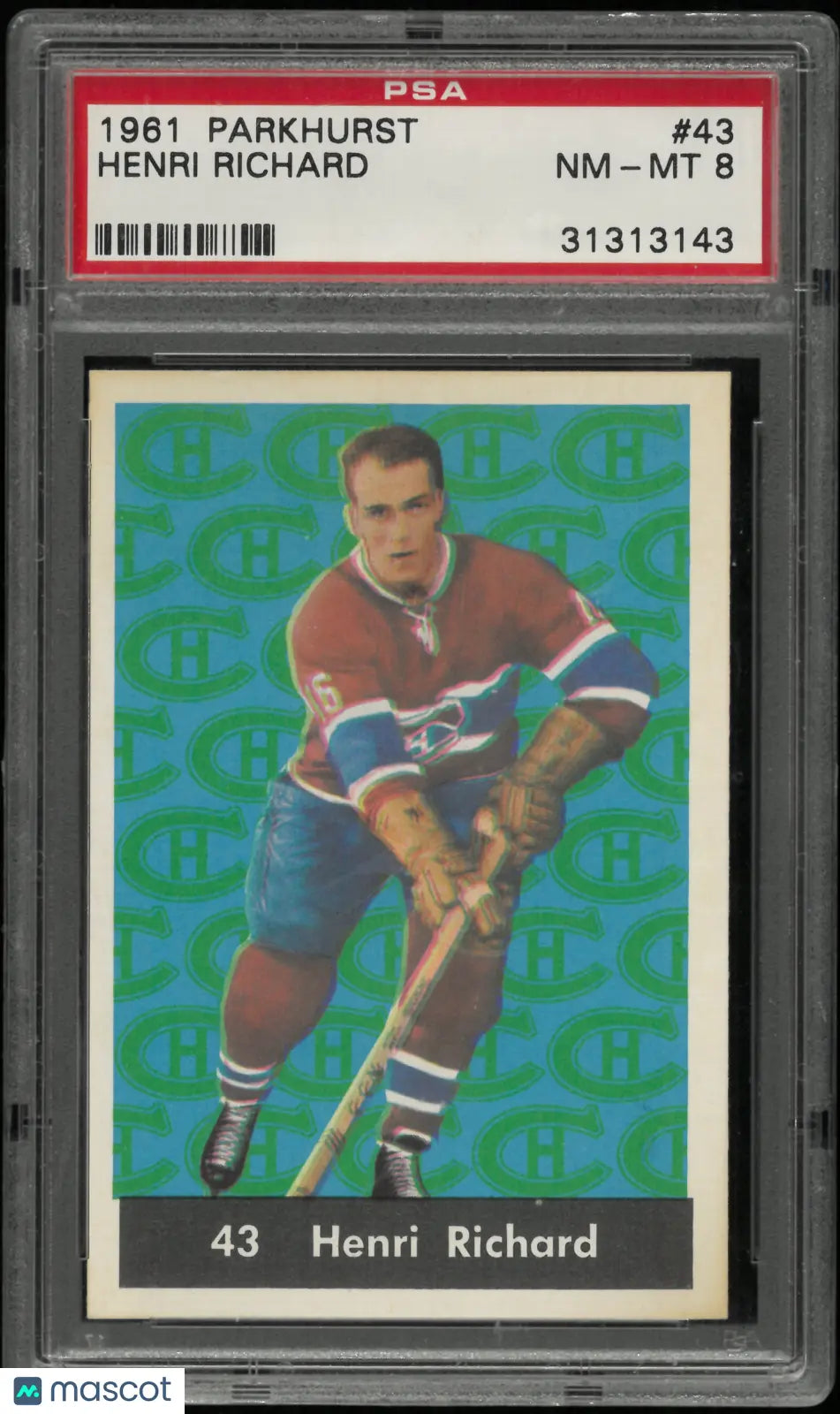 1963 Parkhurst Henri Richard PSA 8 