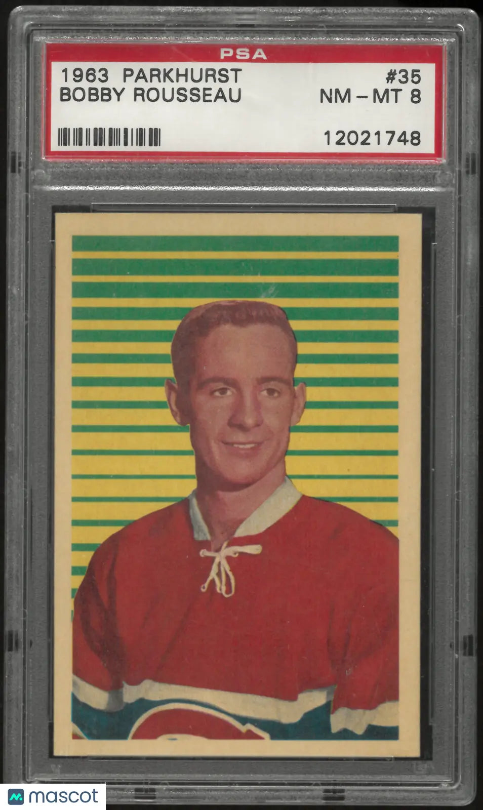 1963 Parkhurst Hockey Bobby Rousseau PSA 8 