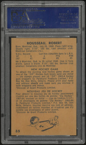 1963 Parkhurst Hockey Bobby Rousseau PSA 8 