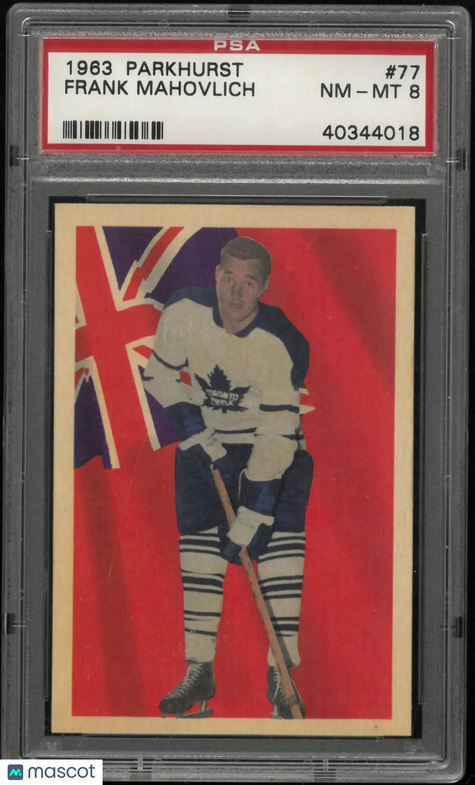 1963 Parkhurst Hockey Frank Mahovlich PSA 8 