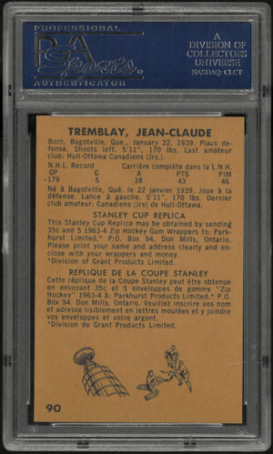 1963 Parkhurst J. C. Tremblay  PSA 8 