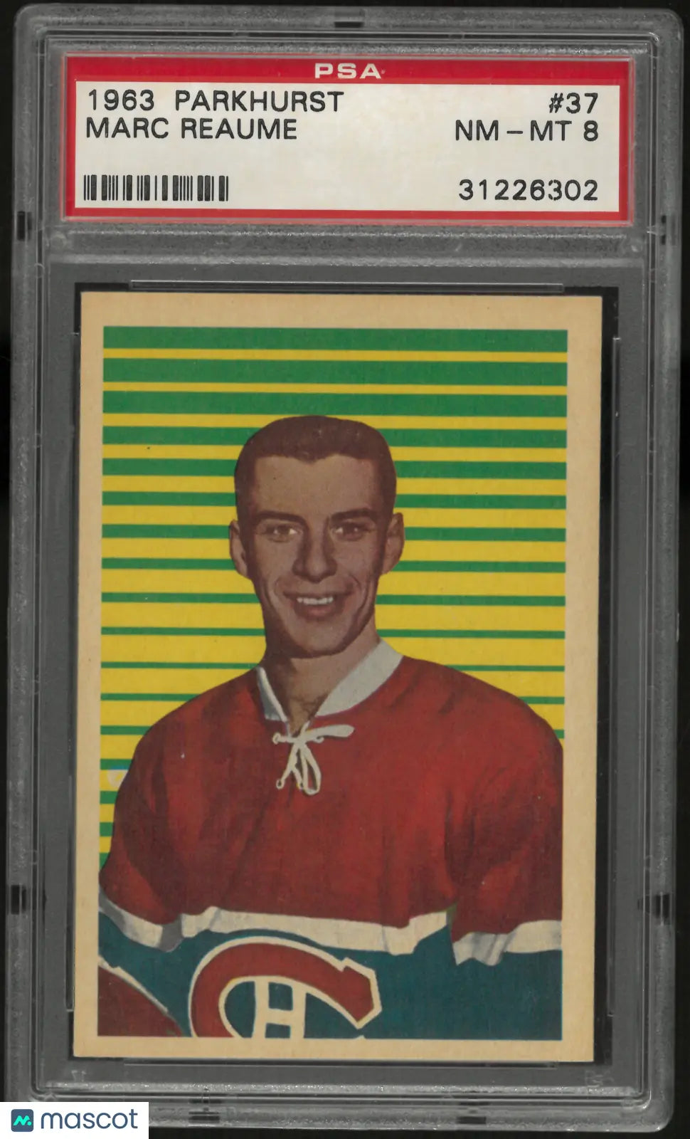 1963 Parkhurst Marc Reaume PSA 8 