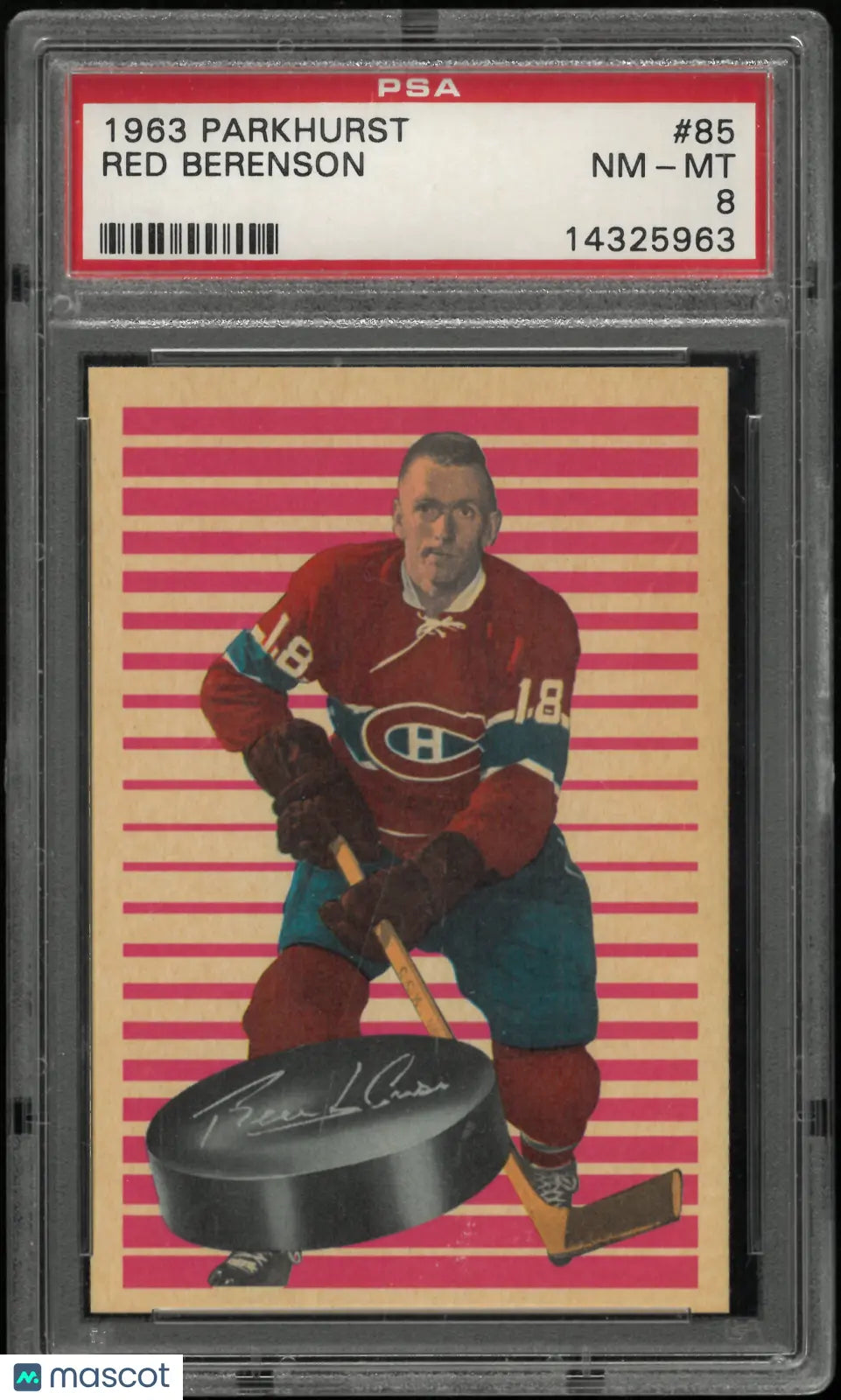 1963 Parkhurst Red Berenson PSA 8 