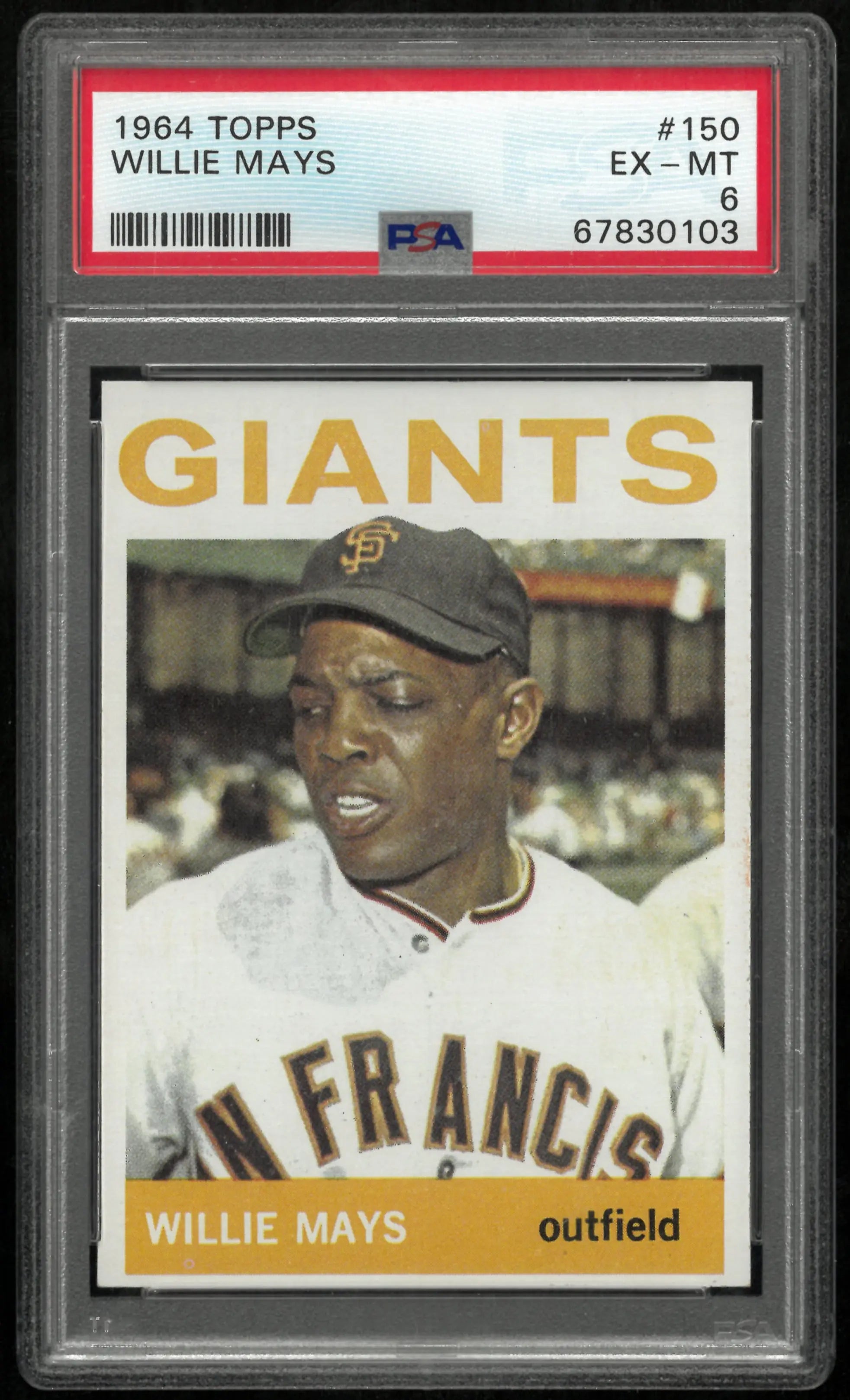 1964 Topps Baseball Willie Mays #150 PSA 6 
