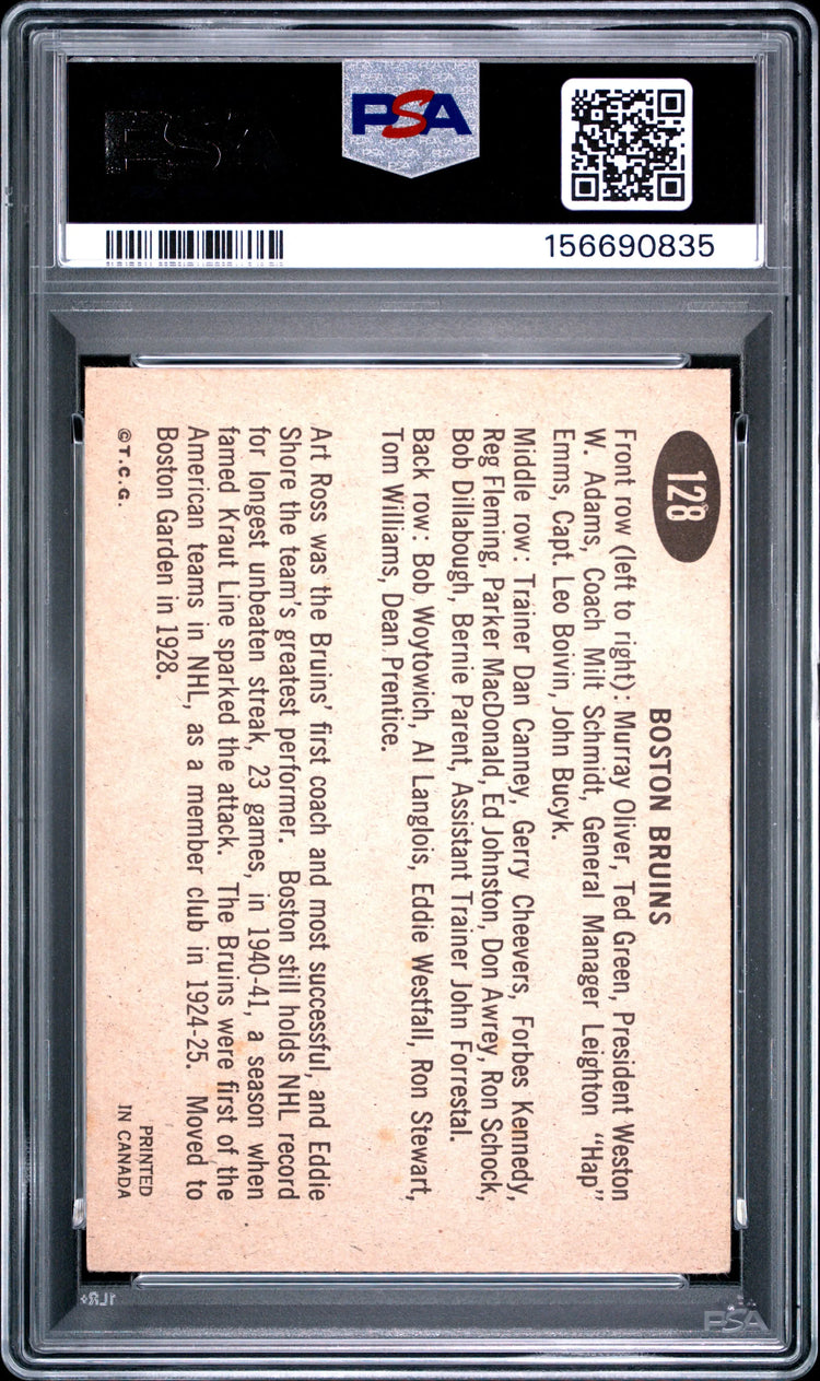 1965 Topps Hockey Boston Bruins PSA 4 
