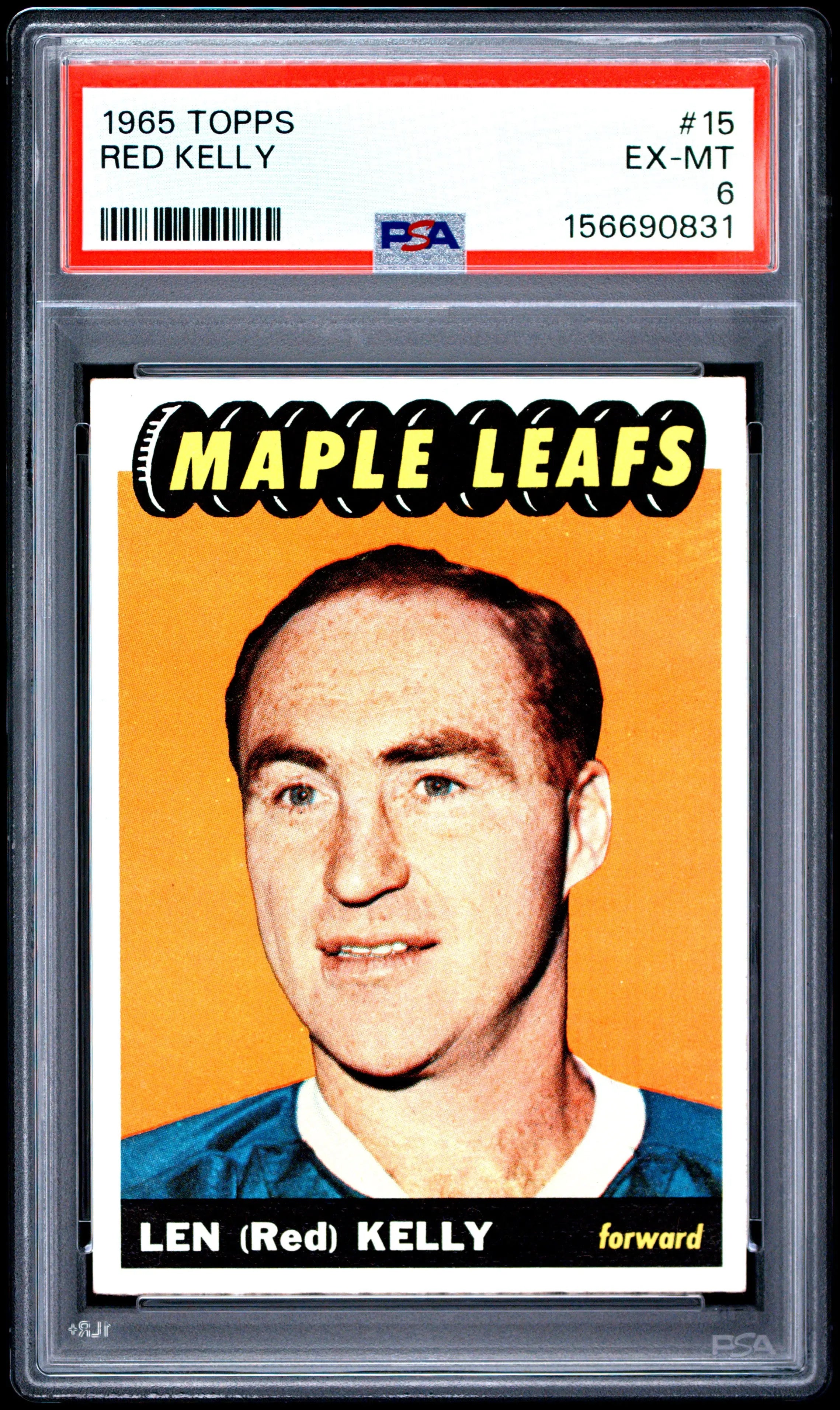 1965 Topps Hockey Red Kelly PSA 6 