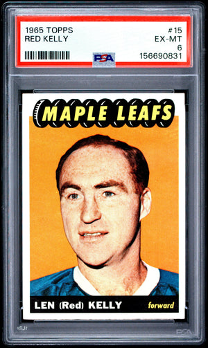 1965 Topps Hockey Red Kelly PSA 6 