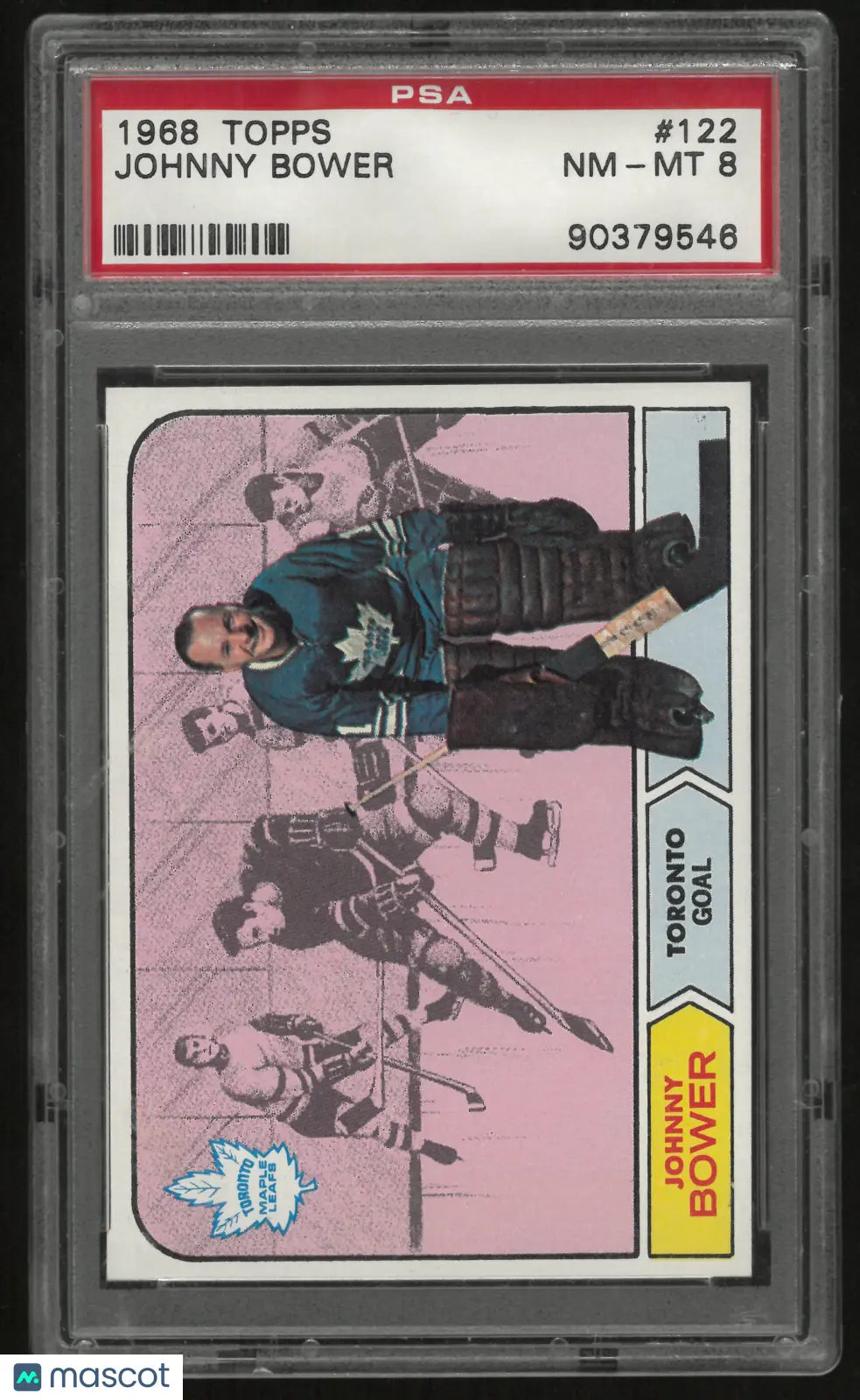 1965 Topps Johnny Bower PSA 8 