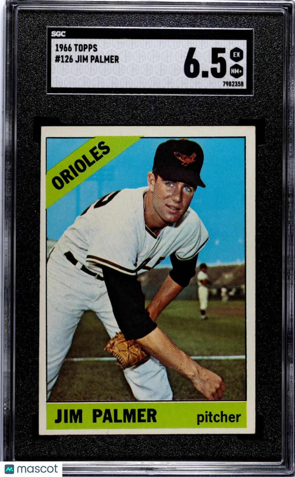 1966 Topps Baseball Jim Palmer RC Rookie #126 SGC 6.5 HOF 