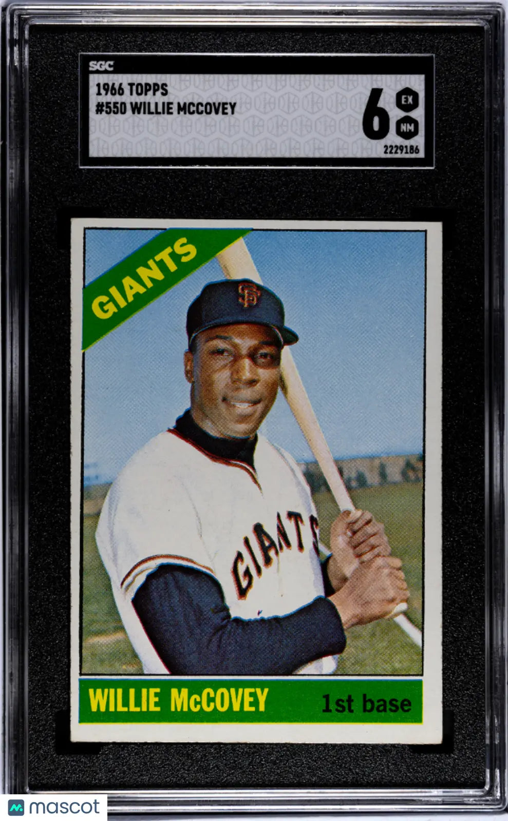 1966 Topps Baseball Willie Mccovey #550 SGC 6 SF Giants 
