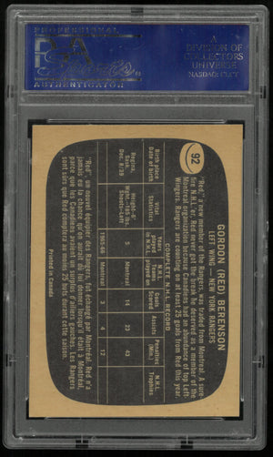 1966 Topps Red Berenson PSA 7 