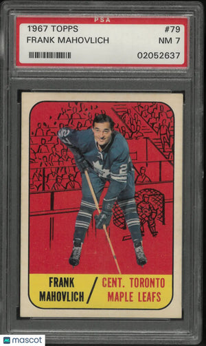 1967 Topps Hockey Frank Mahovlich #79 PSA 7 