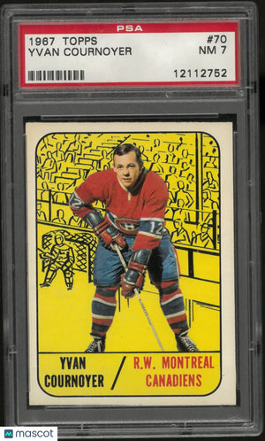 1967 Topps Yvan Cournoyer PSA 7 