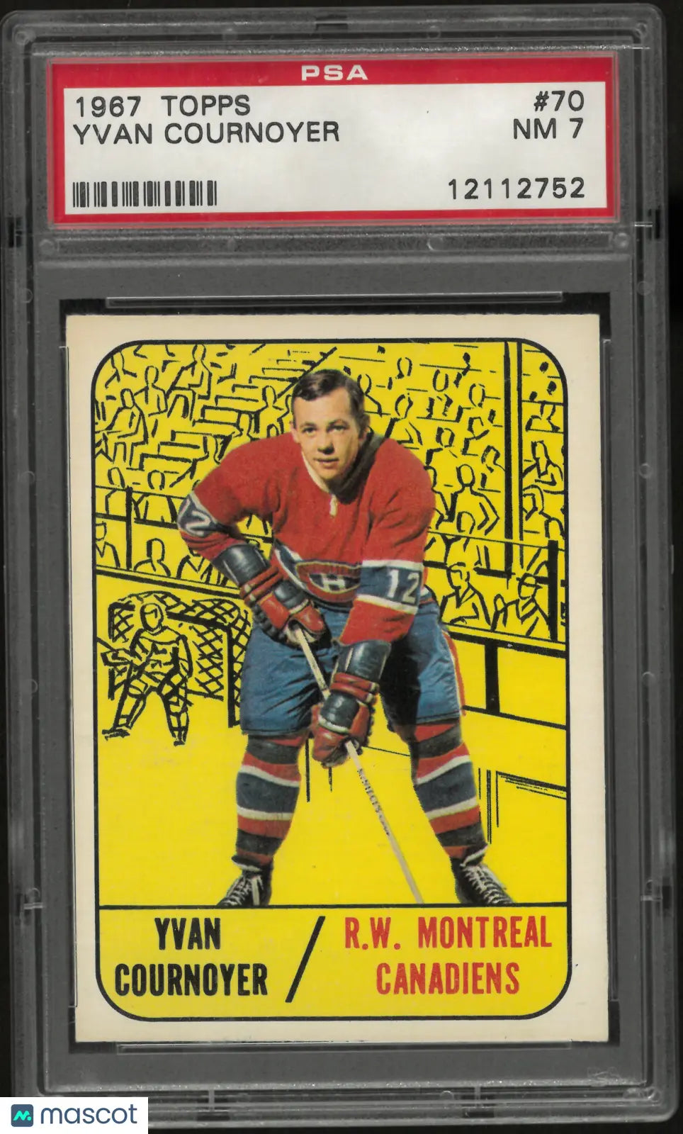 1967 Topps Yvan Cournoyer PSA 7 