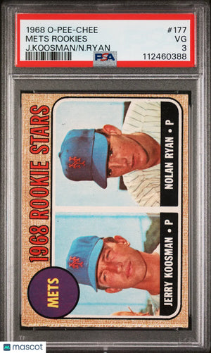 1968 O-Pee-Chee Baseball Mets Rookies Koosman Ryan PSA 3 #177 