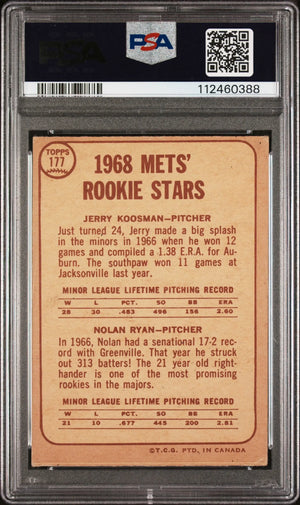1968 O-Pee-Chee Baseball Mets Rookies Koosman Ryan PSA 3 #177 