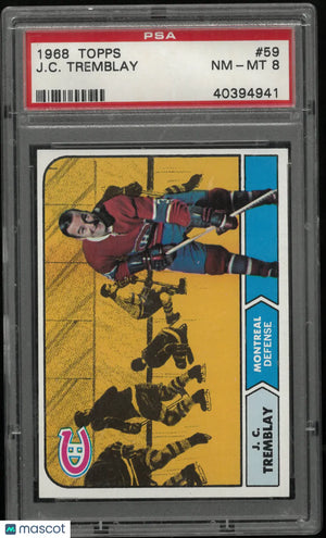 1968 Topps J. C. Tremblay PSA 8 