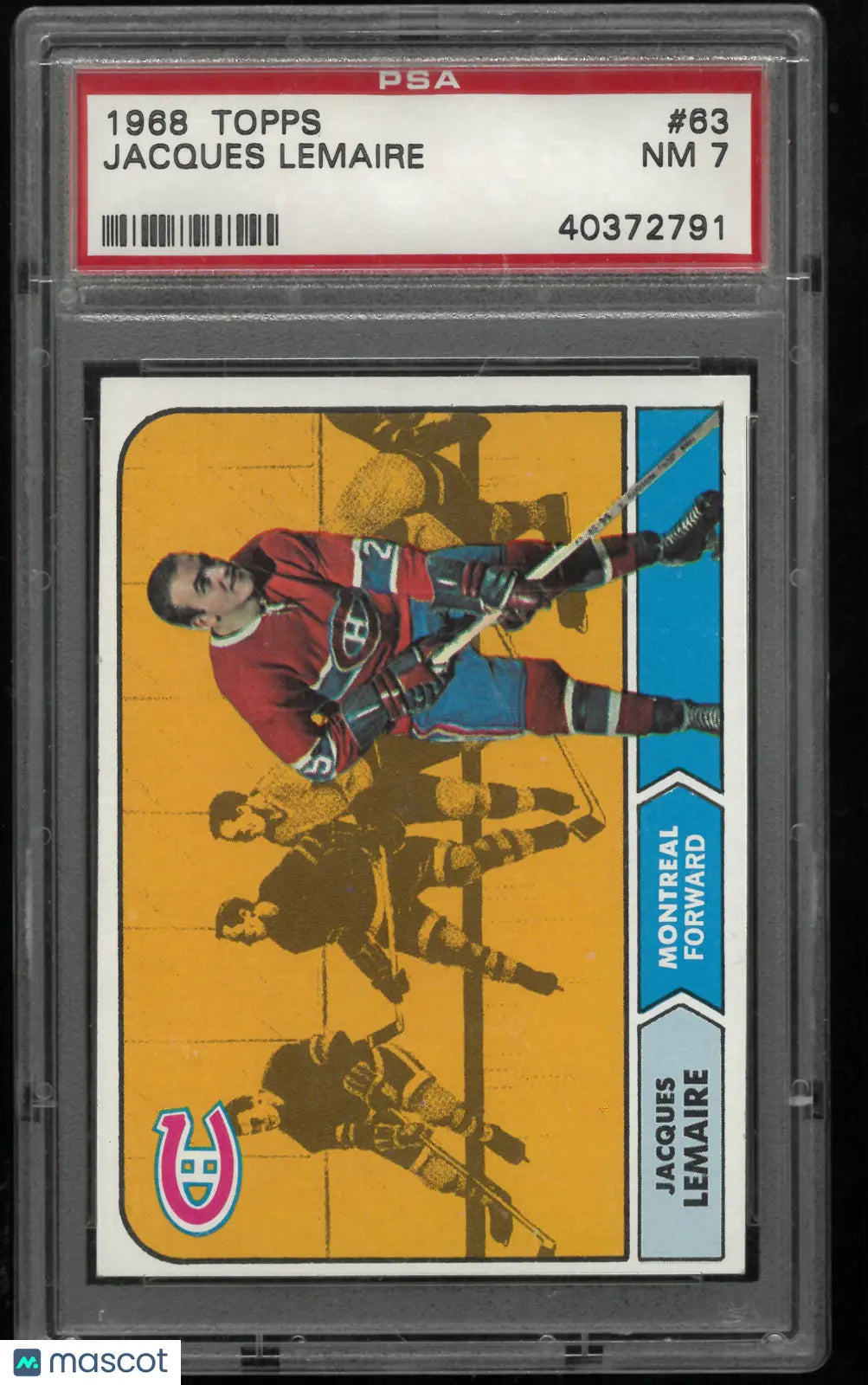 1968 Topps Jacques Lemaire PSA 7 