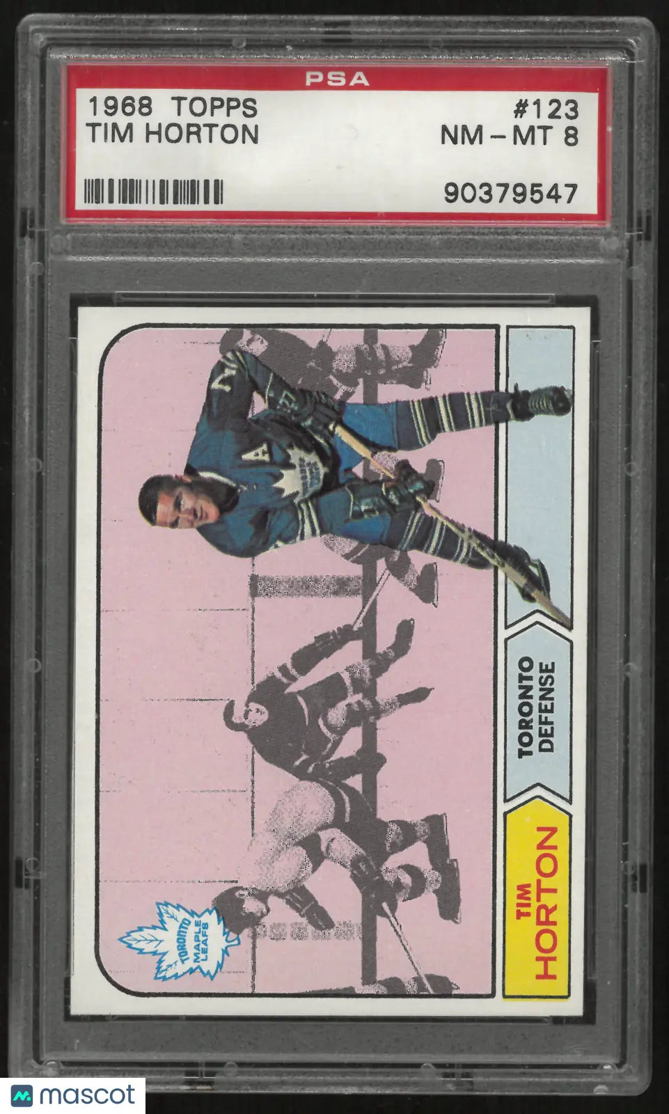 1968 Topps Tim Horton PSA 8 