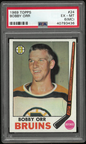 1969 Topps Hockey Bobby Orr #24 MC PSA 6 