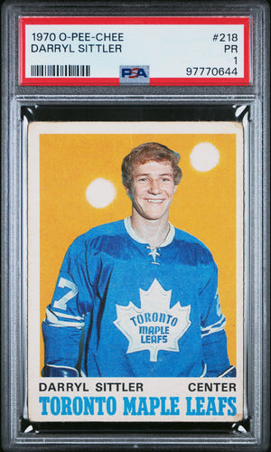 1970 O-Pee-Chee OPC Hockey Darryl Sittler PSA 1 